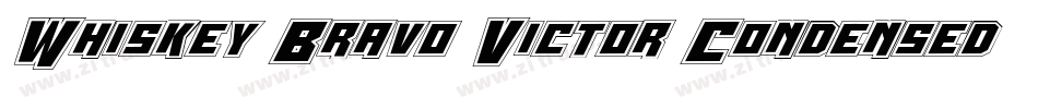 Whiskey Bravo Victor Condensed字体转换